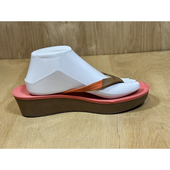 UGG RUBY SANDALS Womens 10 Coral Reef Leather Flip Flops - Picture 8 of 13